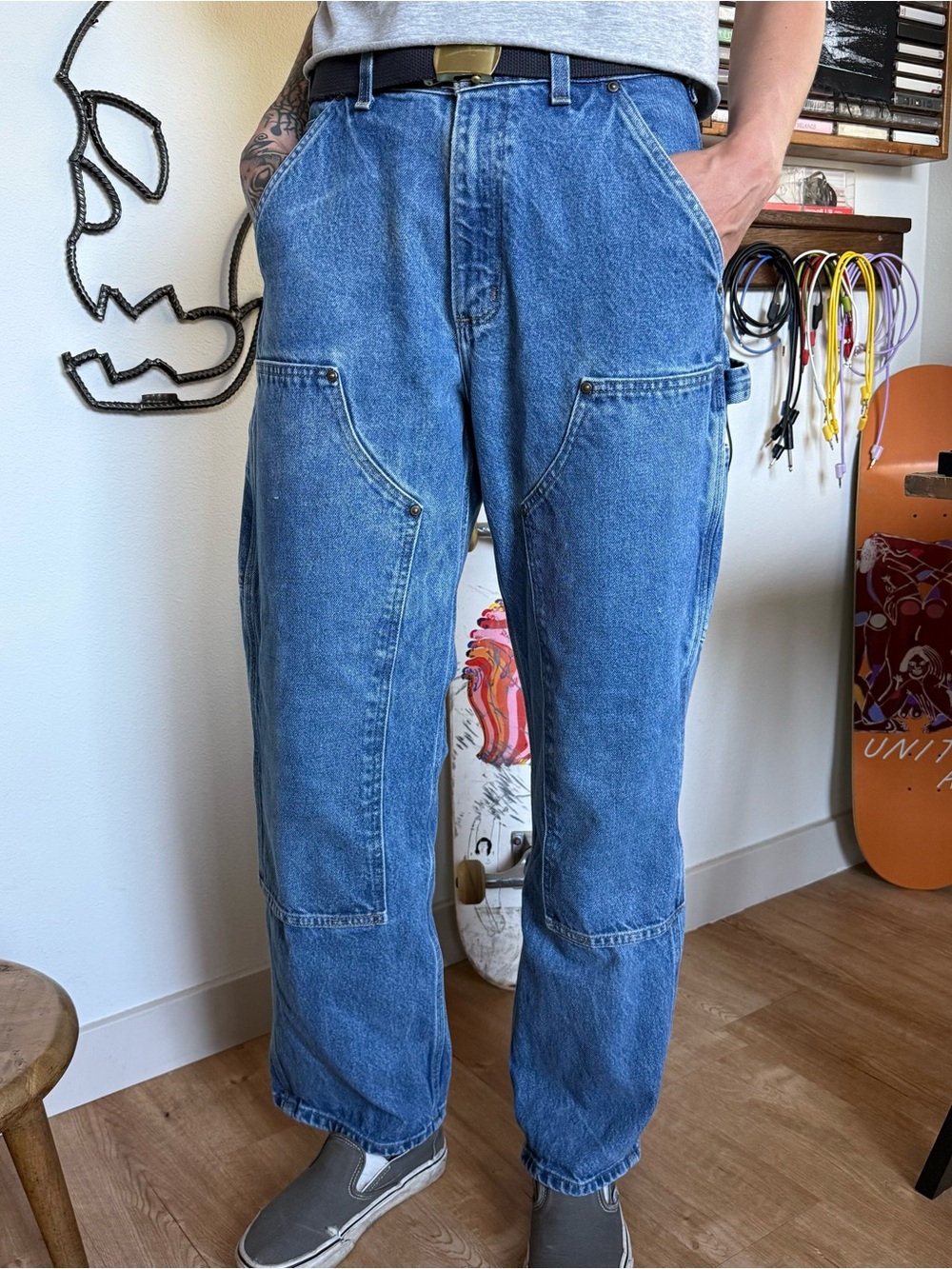 Carhartt B73 DST Double Knee Denim Workwear Utility Jeans ~ Size 29 x 31 - Picture 5 of 9